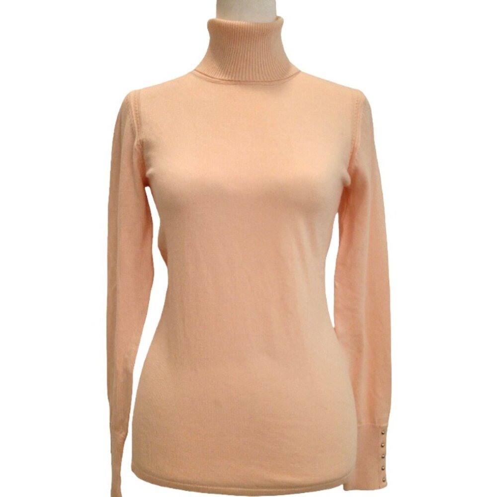 Pretty in Blush Lightweight Layering Ribbed Turtleneck